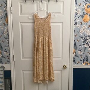 Textured Mustard and White Fabric